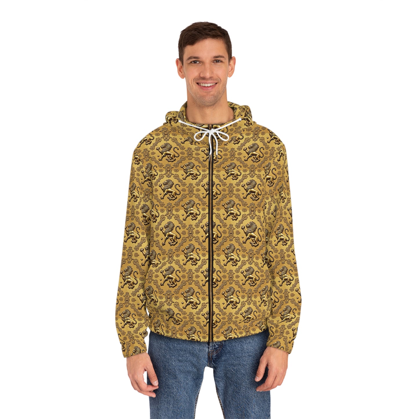 Full-Zip Hoodie (AOP), Leo, Zodiac v2, Pattern