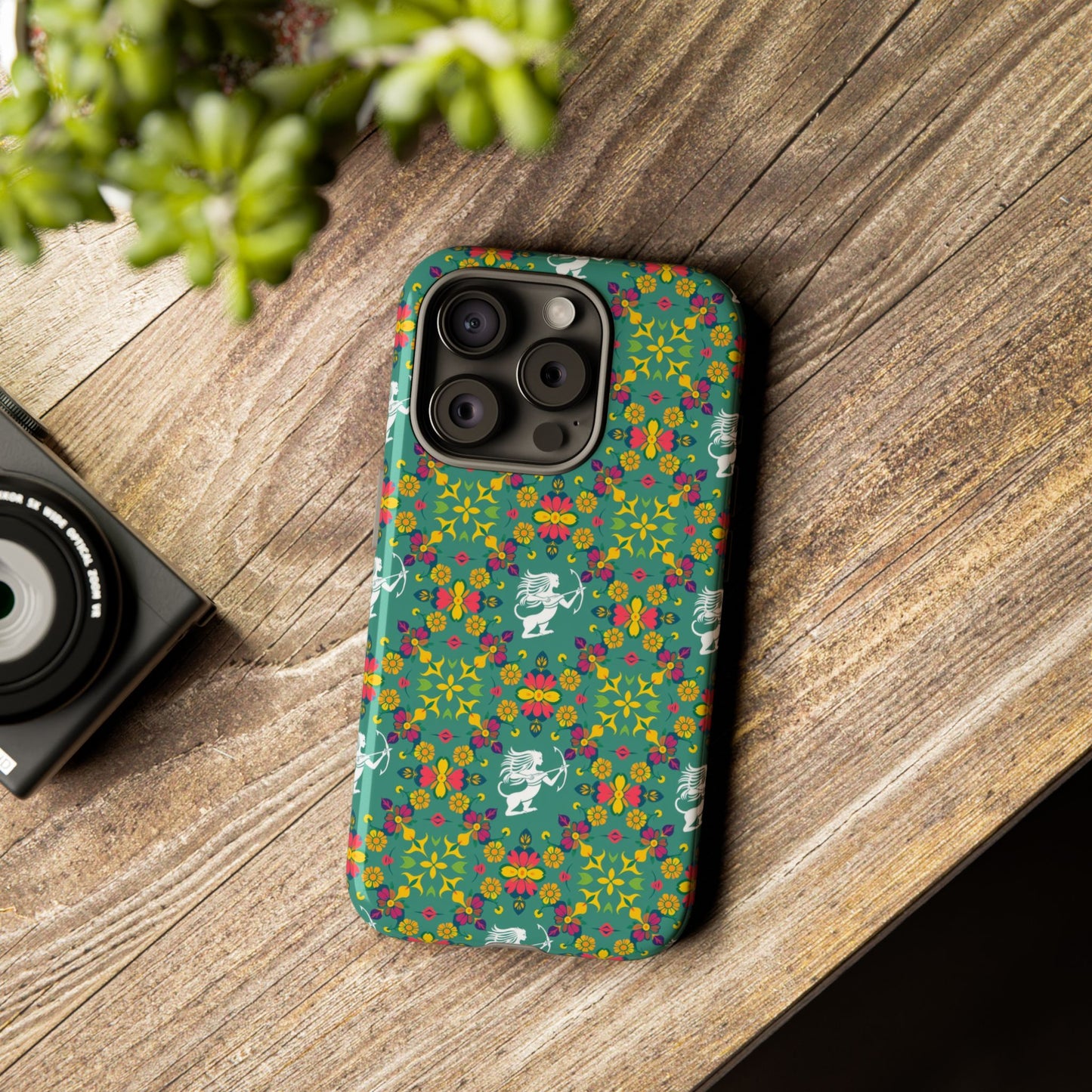 Tough Cases, Sagittarius, Zodiac, Flower Pattern