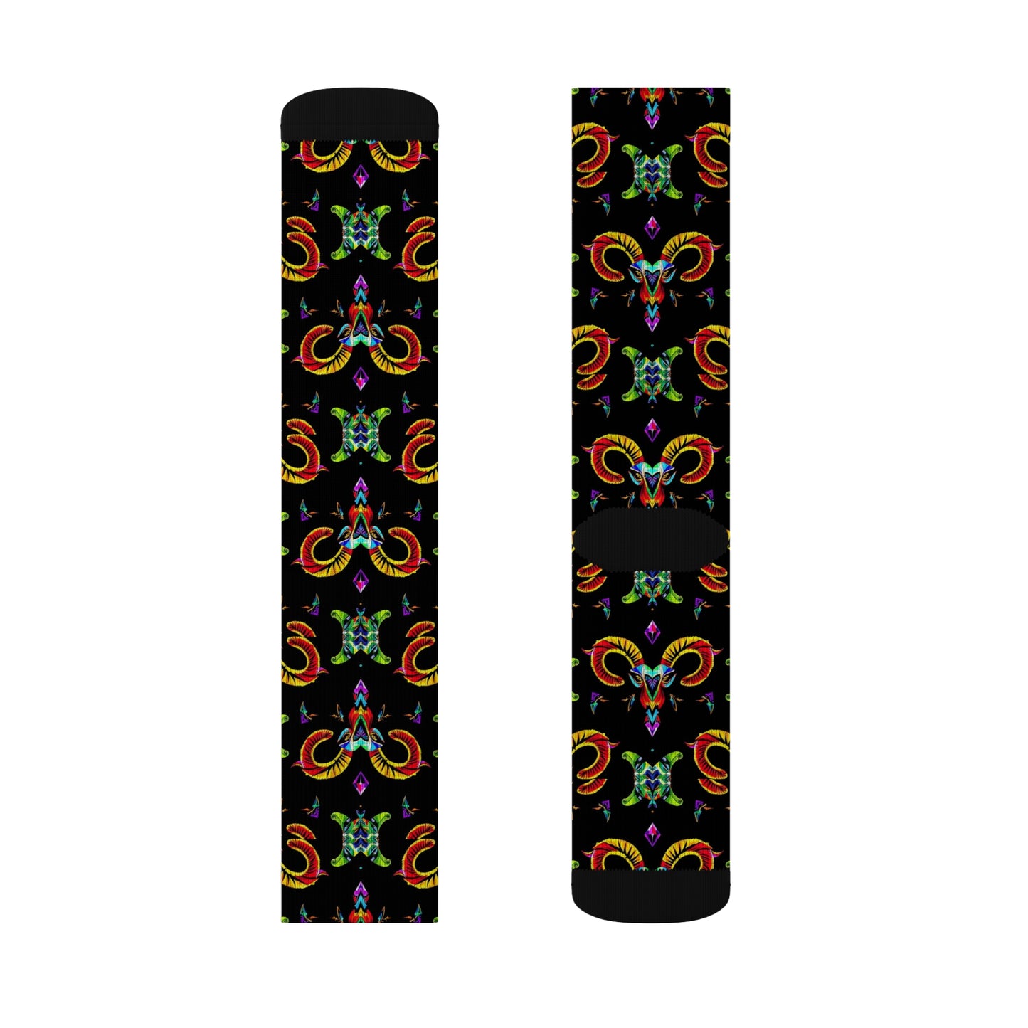 Sublimation Socks, Aries, Zodiac v2, Jewel Pattern