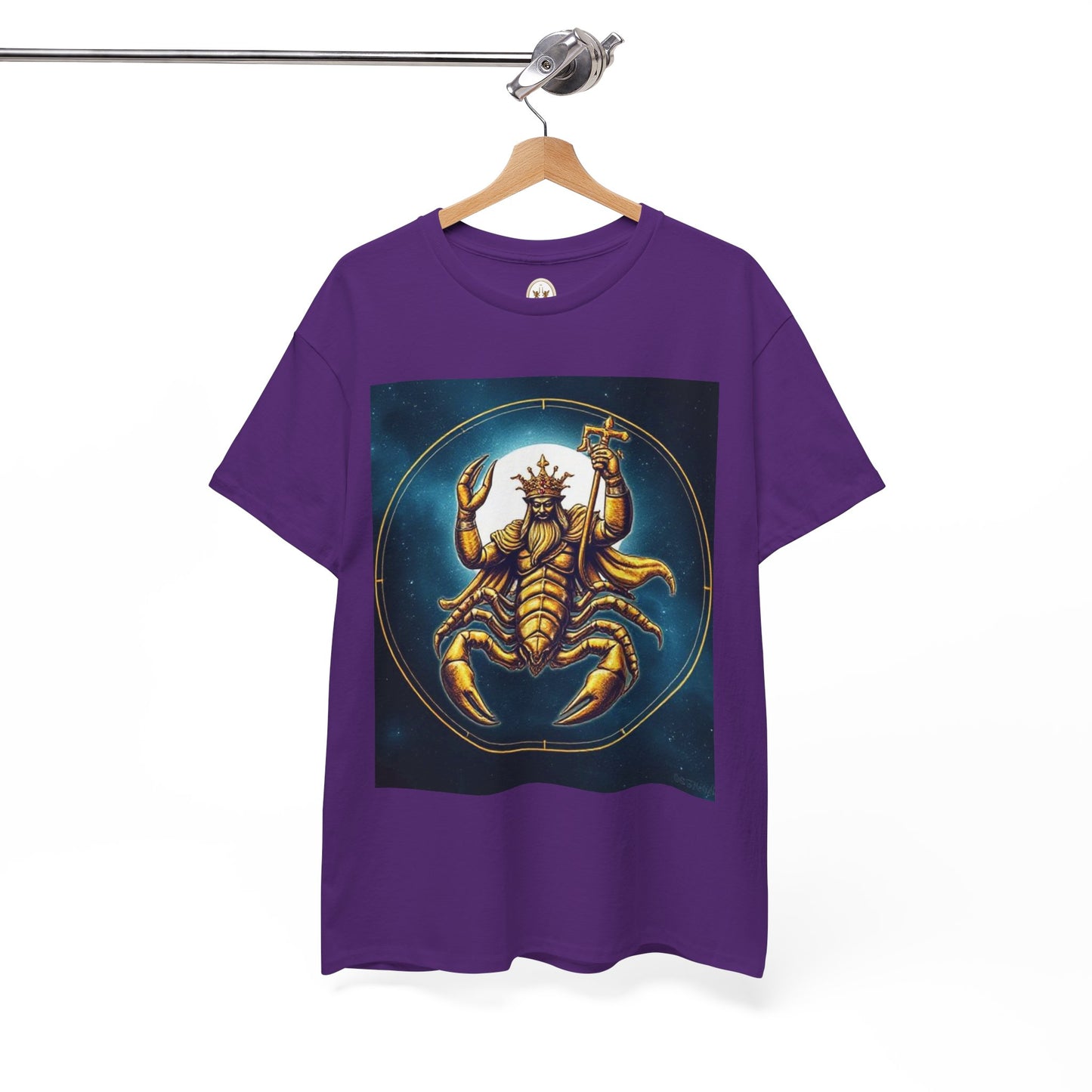 Unisex Heavy Cotton T-Shirt, Moon, Scorpio Zodiac Design