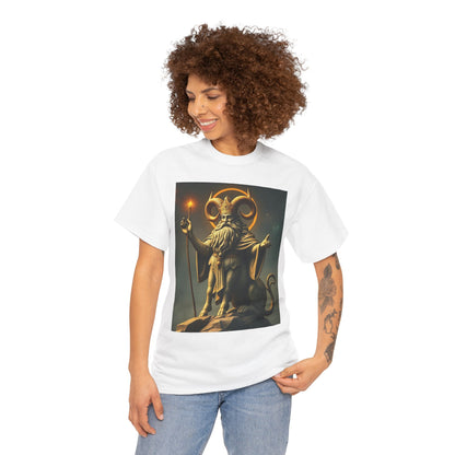Unisex Heavy Cotton T-Shirt, Taurus God, Zodiac Design