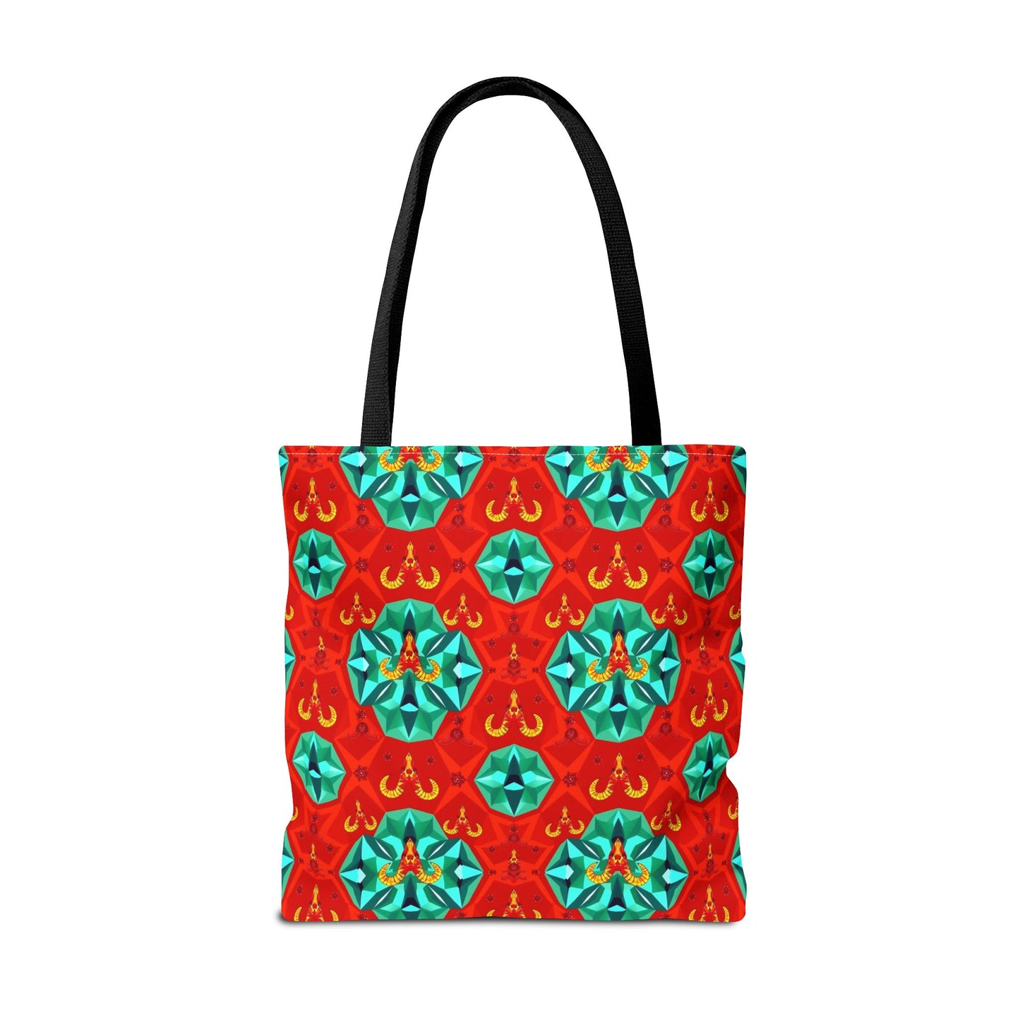 Tote Bag (AOP), Aries, Zodiac v1, Jewel Pattern