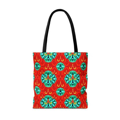 Tote Bag (AOP), Aries, Zodiac v1, Jewel Pattern