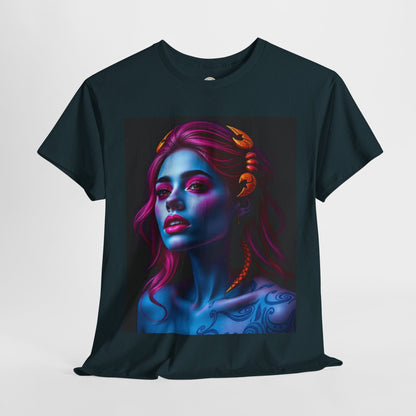 Unisex Heavy Cotton T-Shirt, Scorpio, Zodiac, Sexy Art