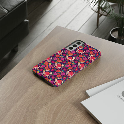 Tough Cases, Cancer, Zodiac v1, Flower Pattern