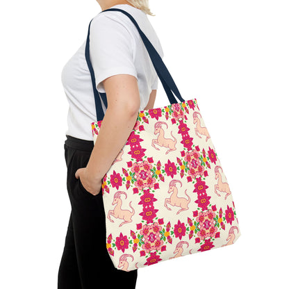 Tote Bag (AOP), Capricorn, Zodiac, Flower Pattern