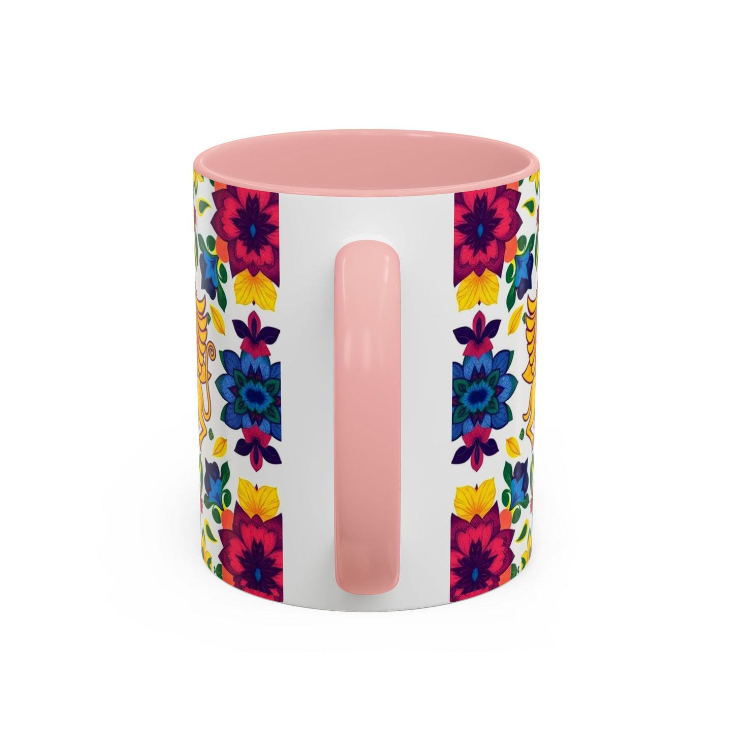 Accent Coffee Mug, Gemini, Zodiac, Flower Pattern, (11, 15oz)