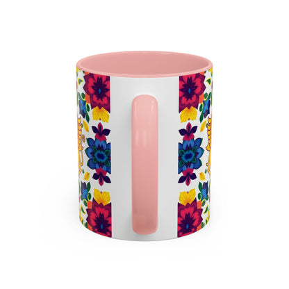 Accent Coffee Mug, Gemini, Zodiac, Flower Pattern, (11, 15oz)