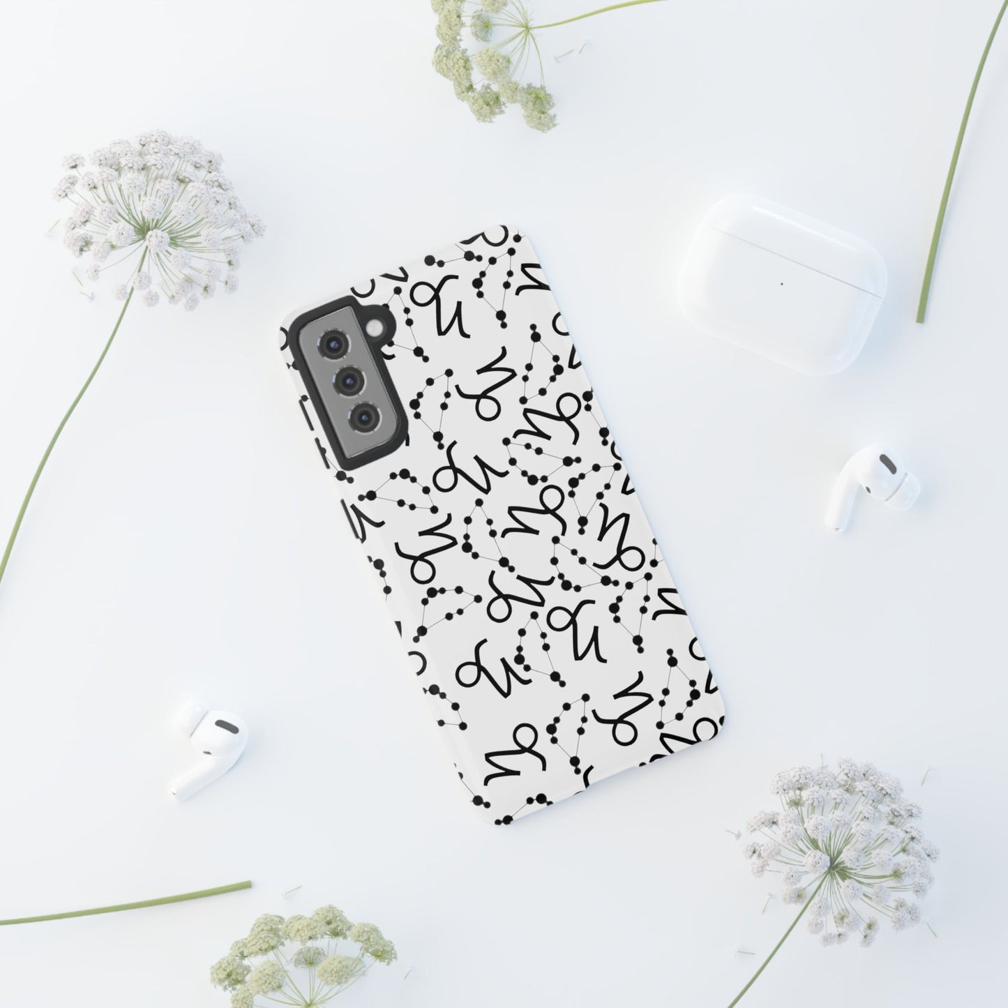 Tough Cases with the Capricorn Zodiac sign for iPhone, Samsung Galaxy, and Google Pixel devices