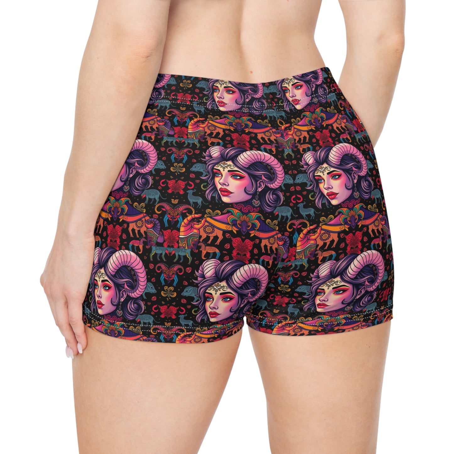 Women's Shorts, (AOP), Taurus, Zodiac v2, Sexy Pattern