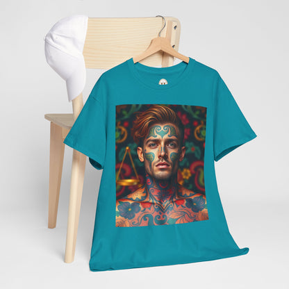 Unisex Heavy Cotton T-Shirt, Libra, Zodiac, Sexy Art