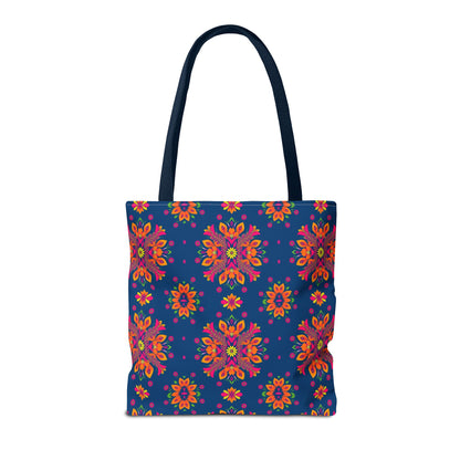 Tote Bag (AOP), Gemini, Zodiac v2, Flower Pattern