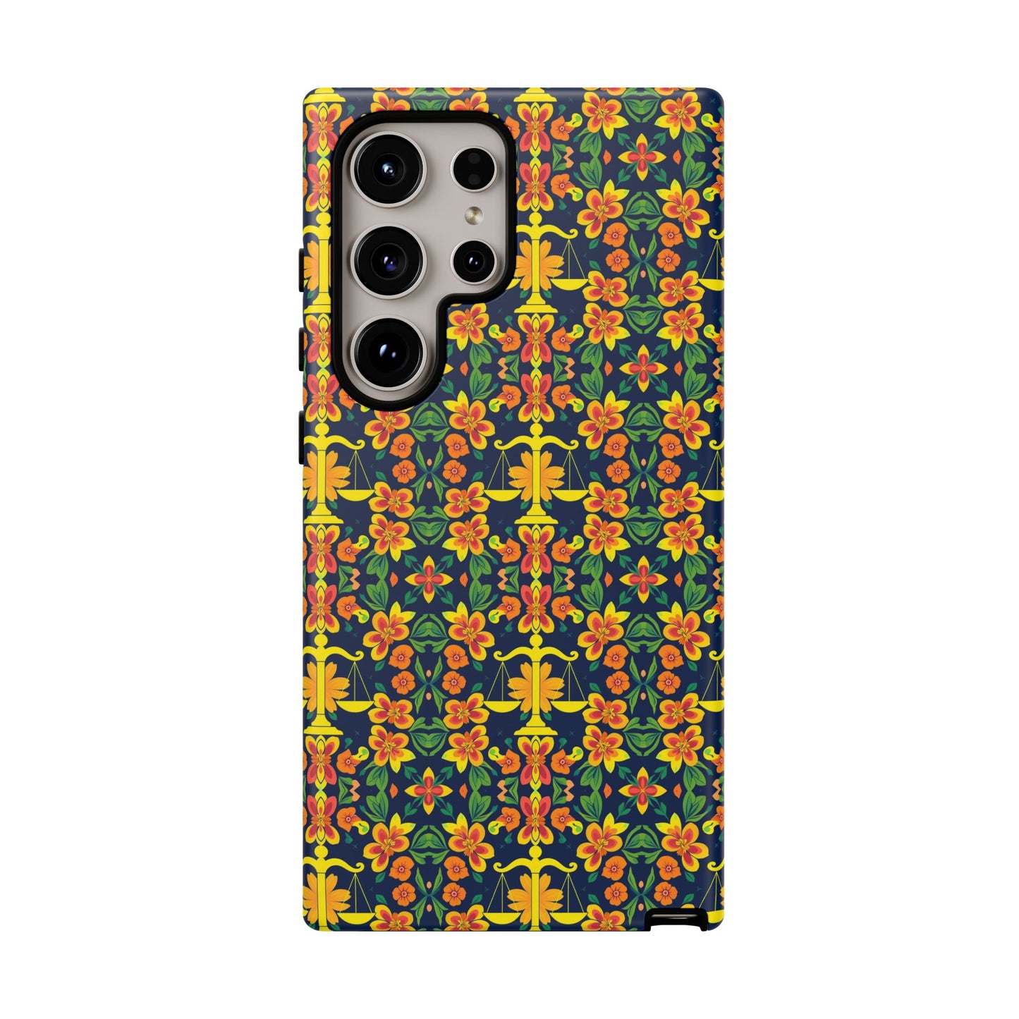Tough Cases, Libra, Zodiac v3, Flower Pattern