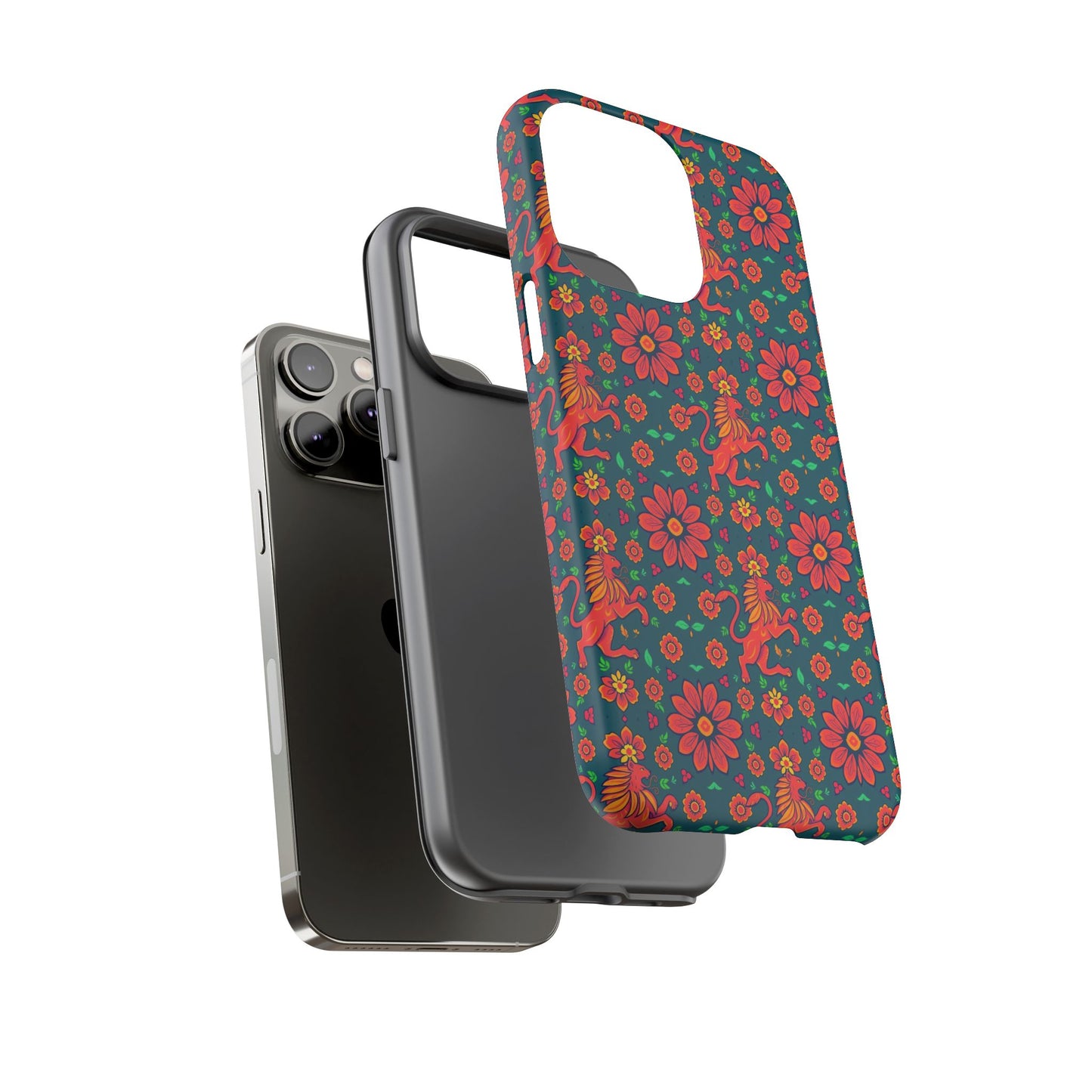 Tough Cases, Leo, Zodiac v2, Flower Pattern