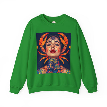 Unisex Heavy Blend™ Crewneck Sweatshirt, Cancer, Zodiac v1, Sexy Pattern