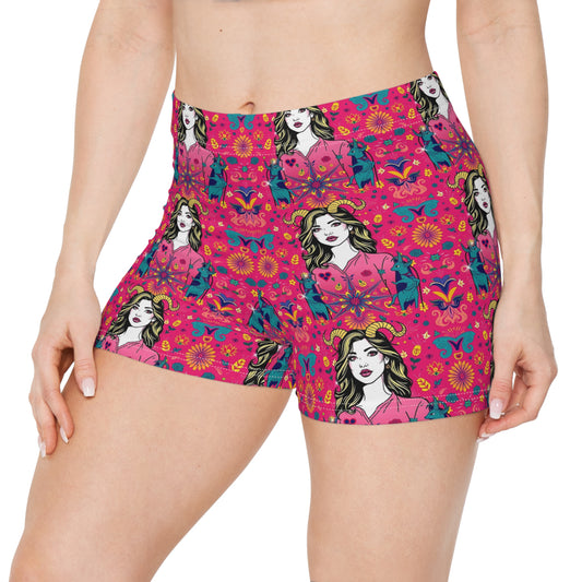 Women's Shorts, (AOP), Capricorn, Zodiac, Sexy Pattern