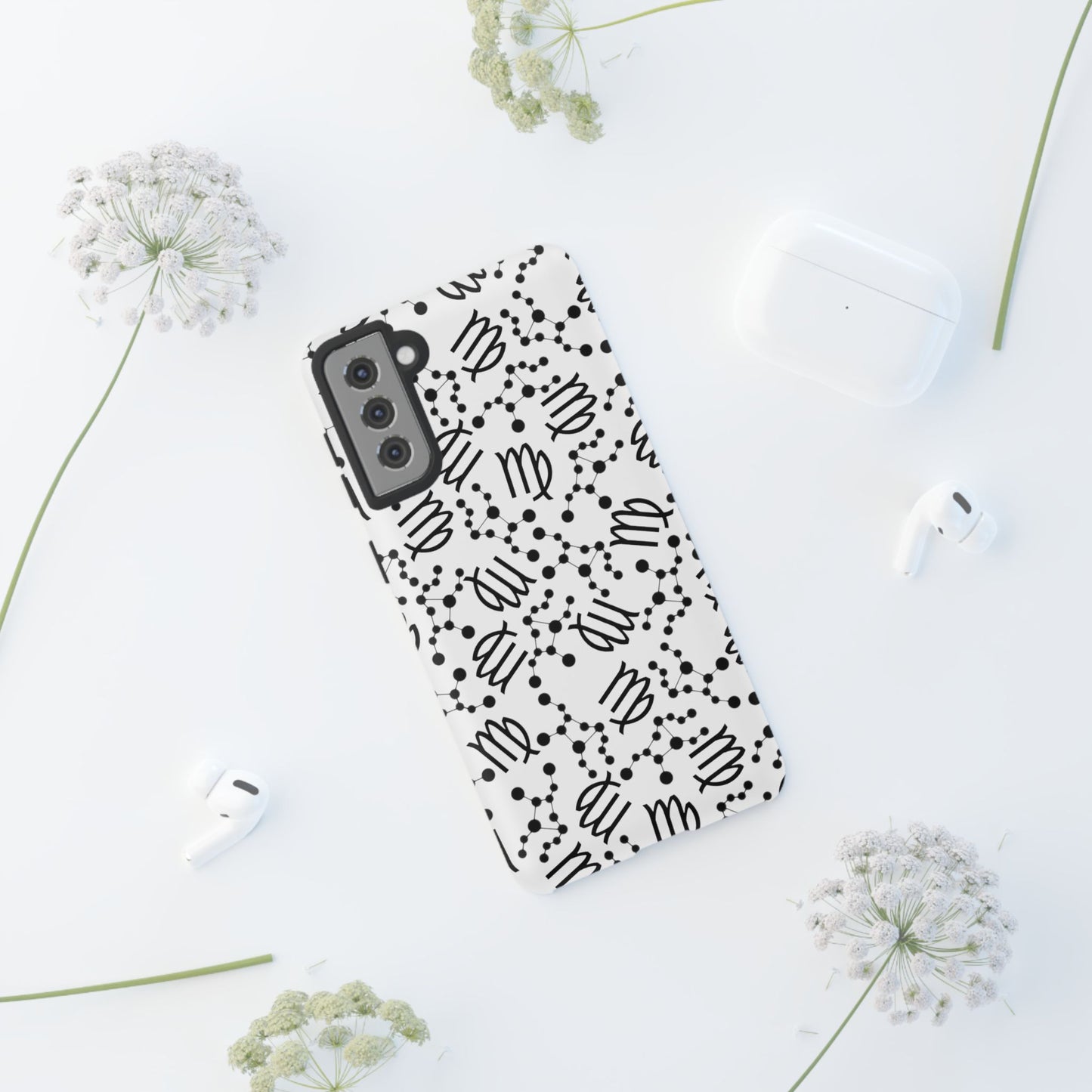 Tough Cases with the Virgo Zodiac sign for iPhone, Samsung Galaxy, and Google Pixel devices