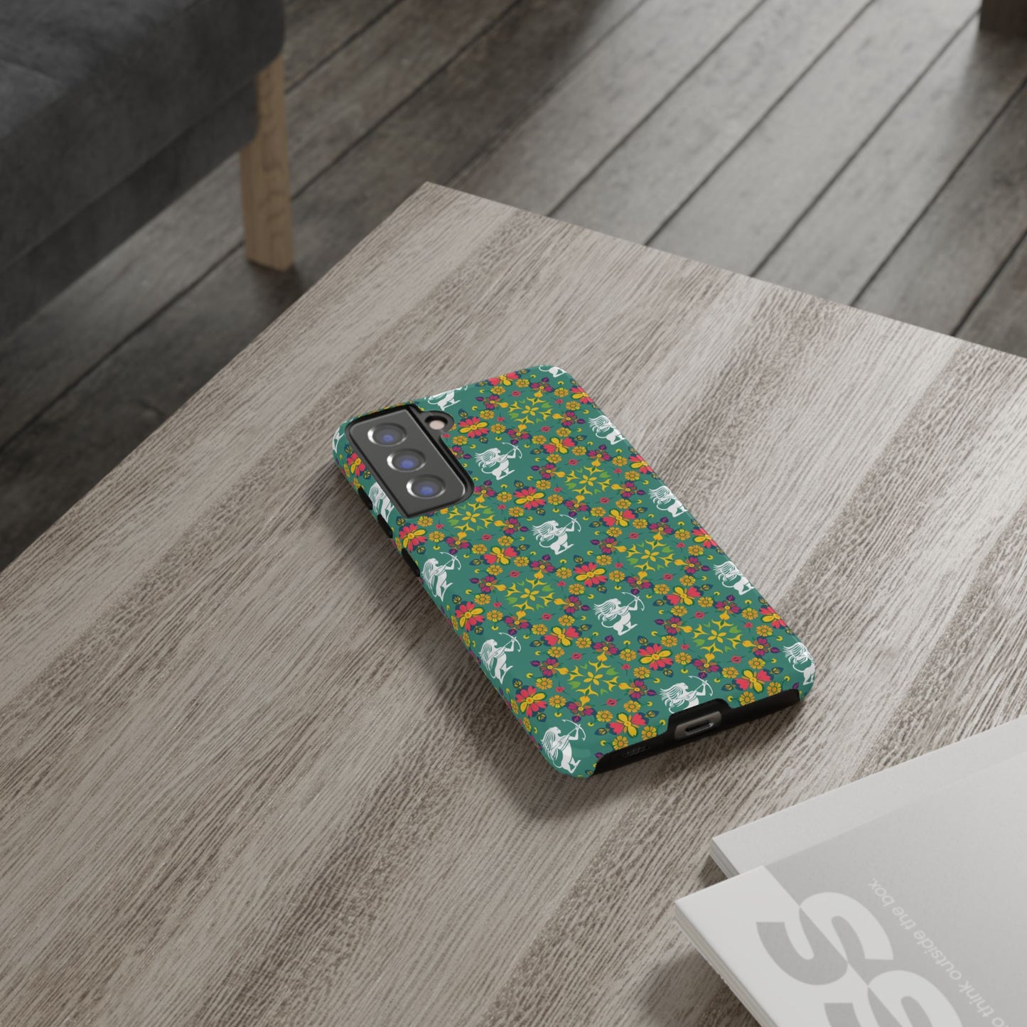 Tough Cases, Sagittarius, Zodiac, Flower Pattern