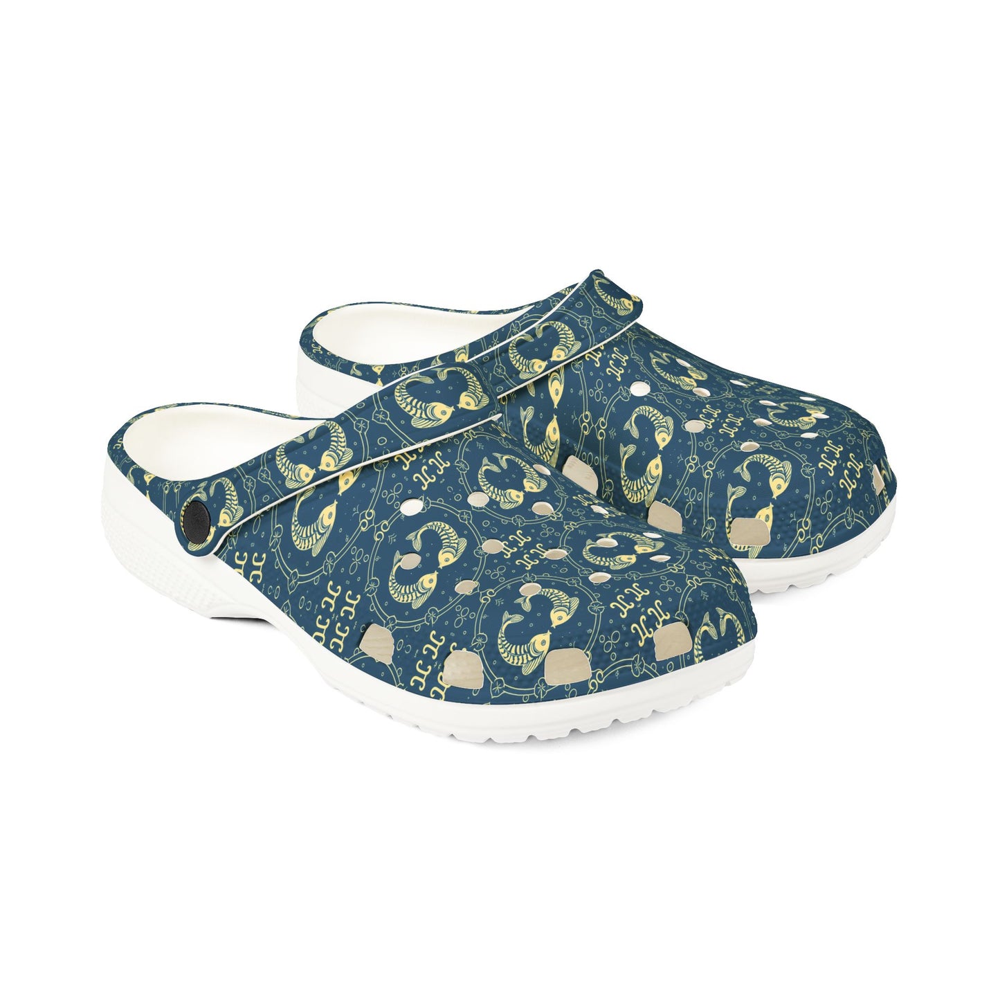 EVA Foam Rubber Shoes, (AOP), Pisces, Zodiac v4, Pattern