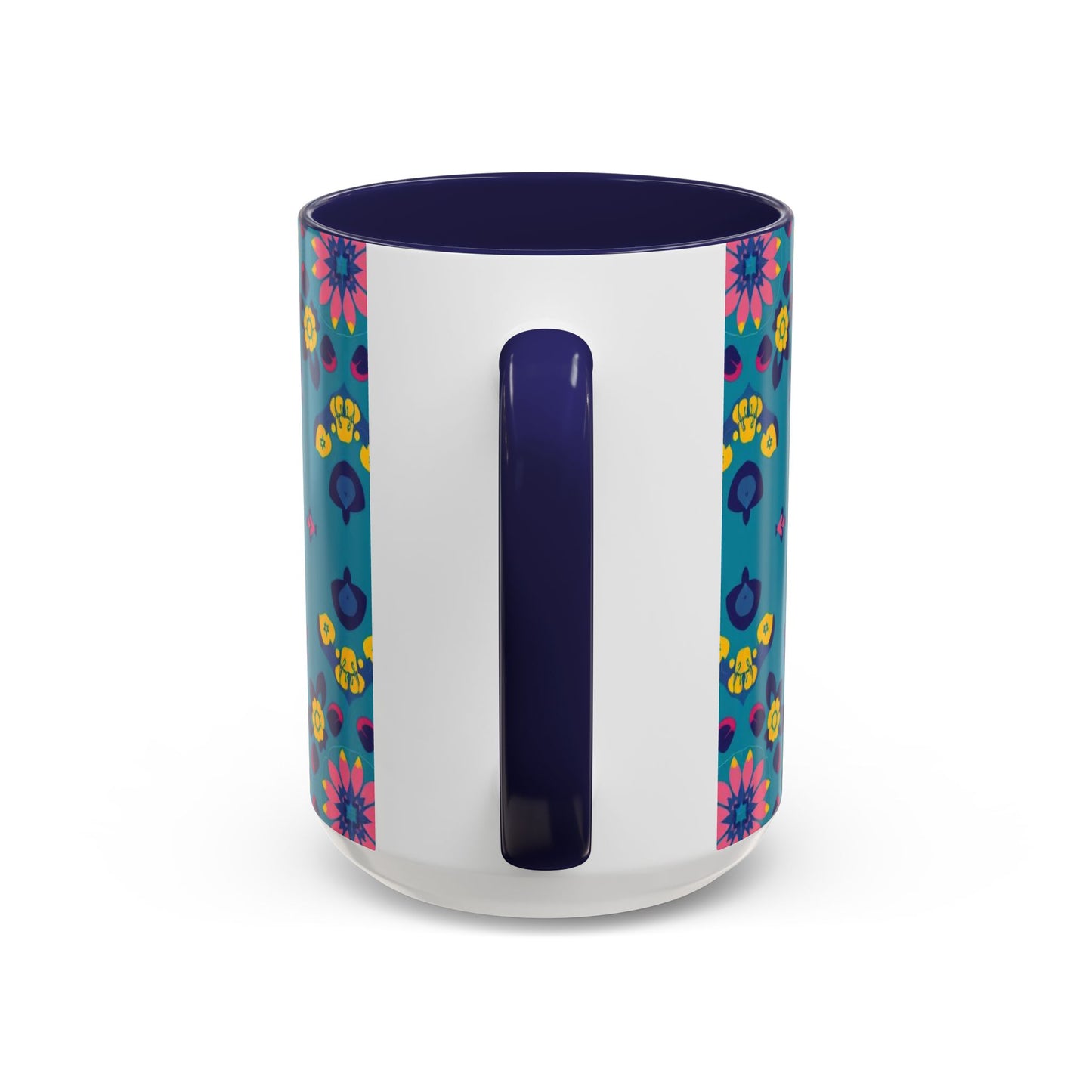 Accent Coffee Mug, Libra, Zodiac v2, Flower Pattern, (11, 15oz)