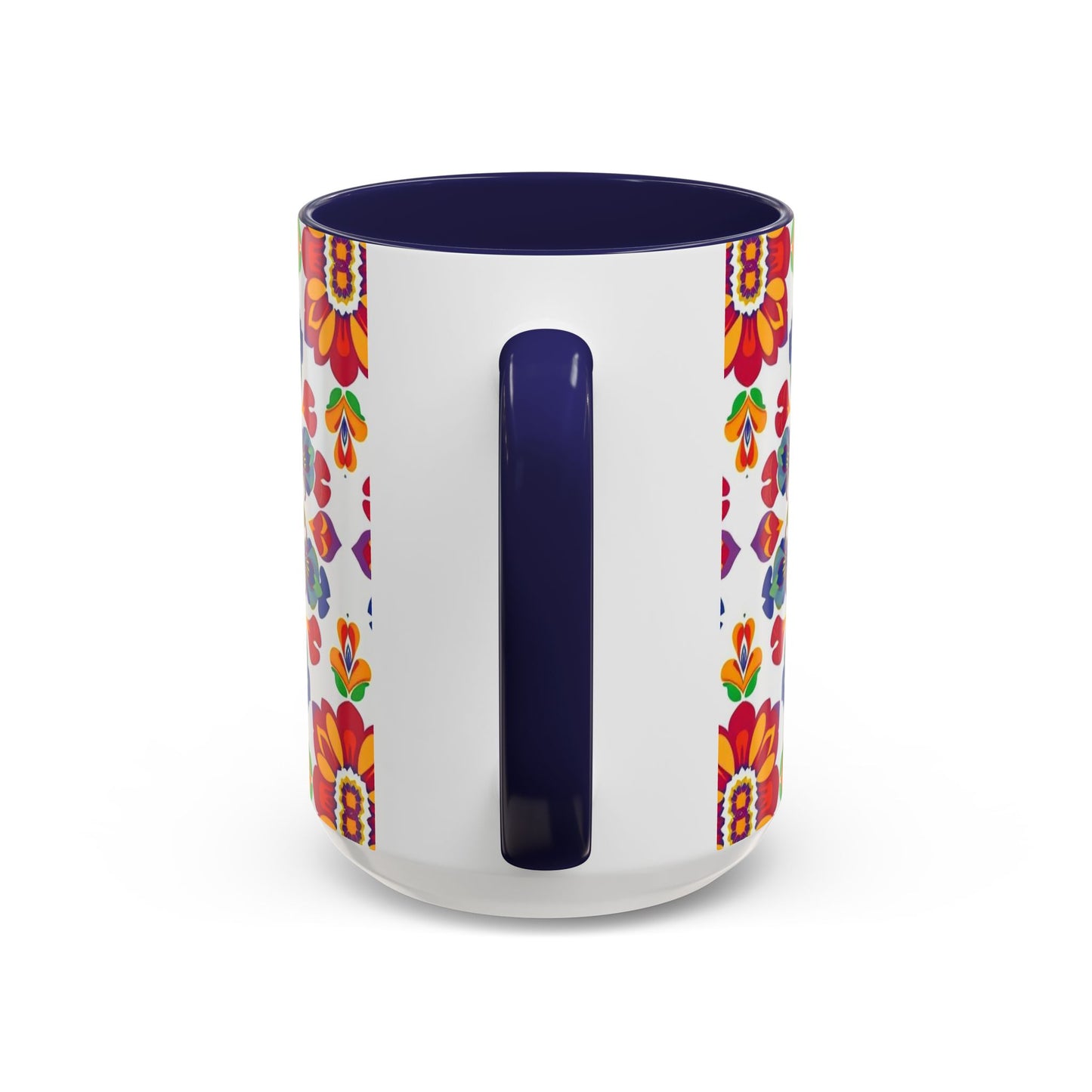 Accent Coffee Mug, Libra, Zodiac v1, Flower Pattern, (11, 15oz)
