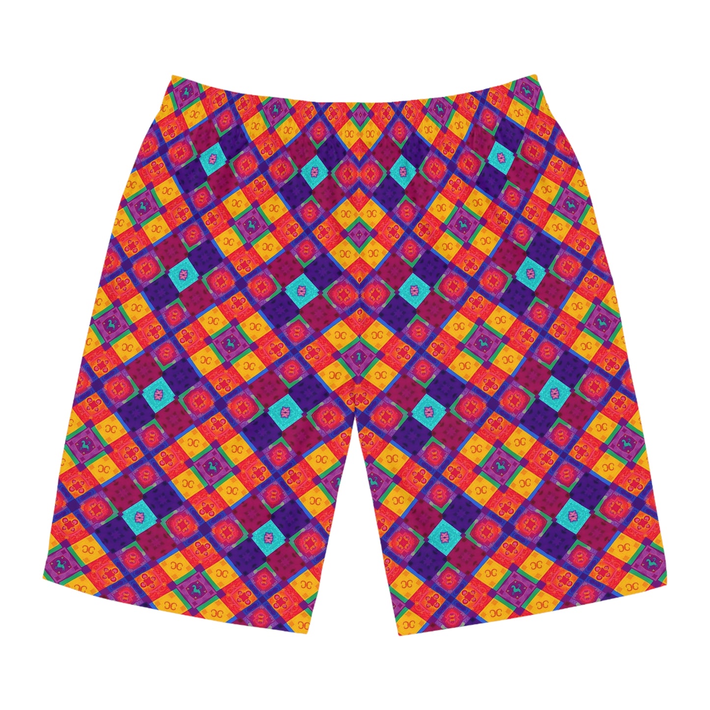 Men's Board Shorts, (AOP), Virgo, Zodiac, Shape Pattern
