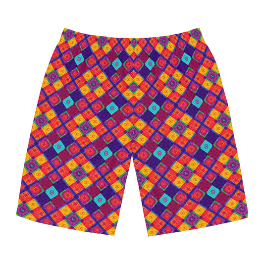 Men's Board Shorts, (AOP), Virgo, Zodiac, Shape Pattern