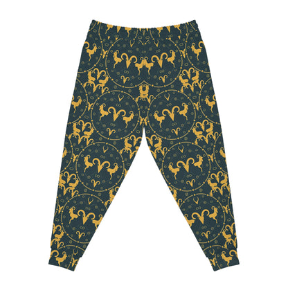 Athletic Joggers, Zodiac Design, Pattern v1, Aries, AOP