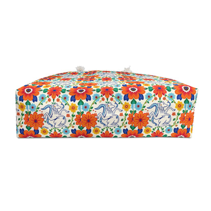 Weekender Bag, Virgo, Zodiac v3, Flower Pattern