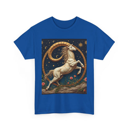 Unisex Heavy Cotton T-Shirt, Aries Animal 1v, Zodiac Design