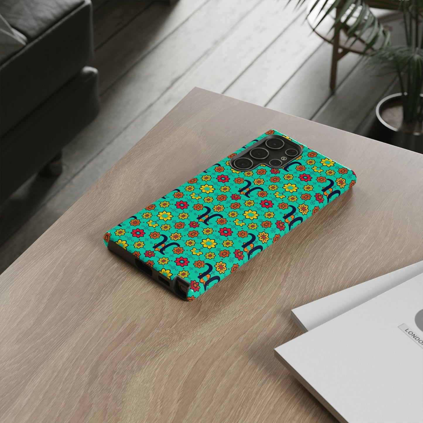 Tough Cases, Aquarius, Zodiac v2, Flower Pattern