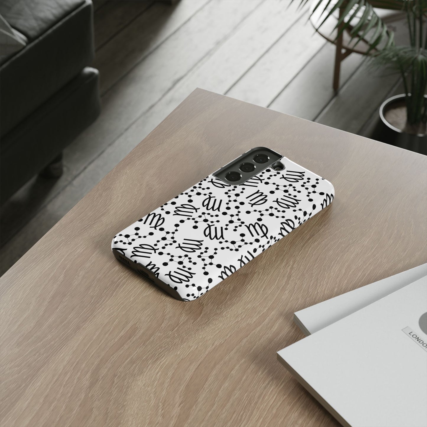 Tough Cases with the Virgo Zodiac sign for iPhone, Samsung Galaxy, and Google Pixel devices