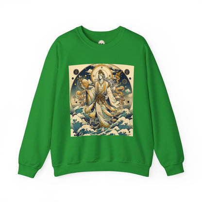 Unisex Heavy Blend™ Crewneck Sweatshirt, Anime Capricorn God,  Zodiac Design