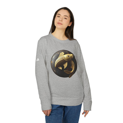 Adidas, Unisex Fleece Crewneck Sweatshirt, Pisces, Space Animal, Zodiac
