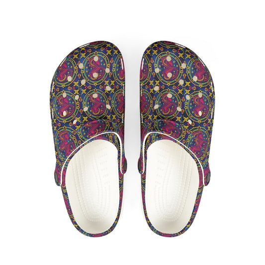 EVA Foam Rubber Shoes, (AOP), Capricorn, Zodiac, Pattern