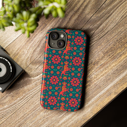 Tough Cases, Leo, Zodiac v2, Flower Pattern
