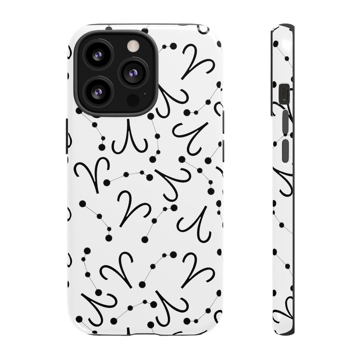 Tough Cases with the Aries Zodiac sign for iPhone, Samsung Galaxy, and Google Pixel devices