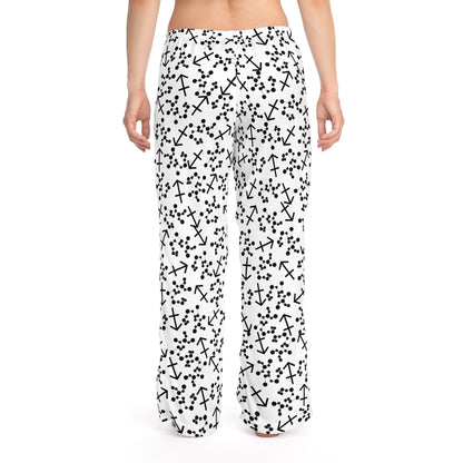 Women's Zodiac Pajama Pants (AOP) Sagittaurius Zodiac Sign