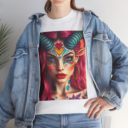 Unisex Heavy Cotton T-Shirt, Taurus, Zodiac, Sexy Art