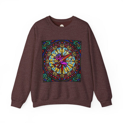 Unisex Heavy Blend™ Crewneck Sweatshirt, Glass 1, Sagittarius Zodiac Design