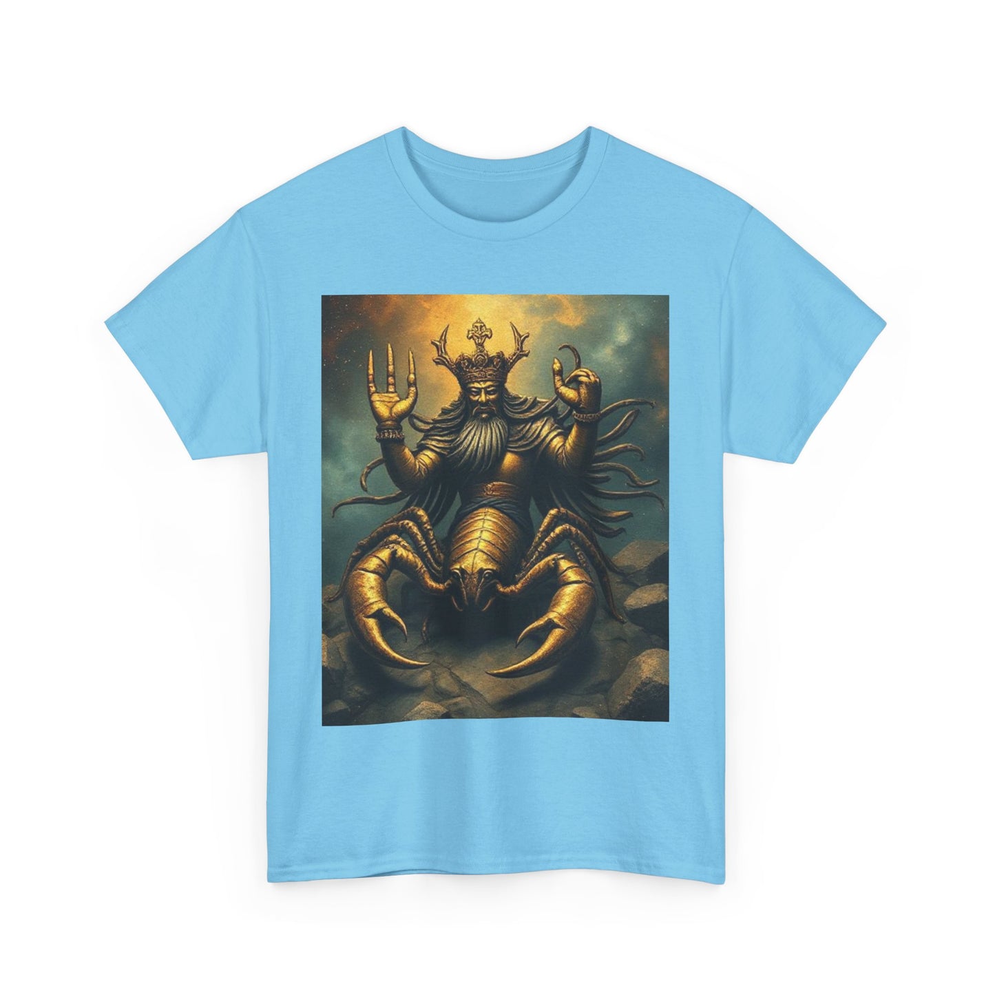 Unisex Heavy Cotton T-Shirt, Desert Scorpio King, Zodiac Design