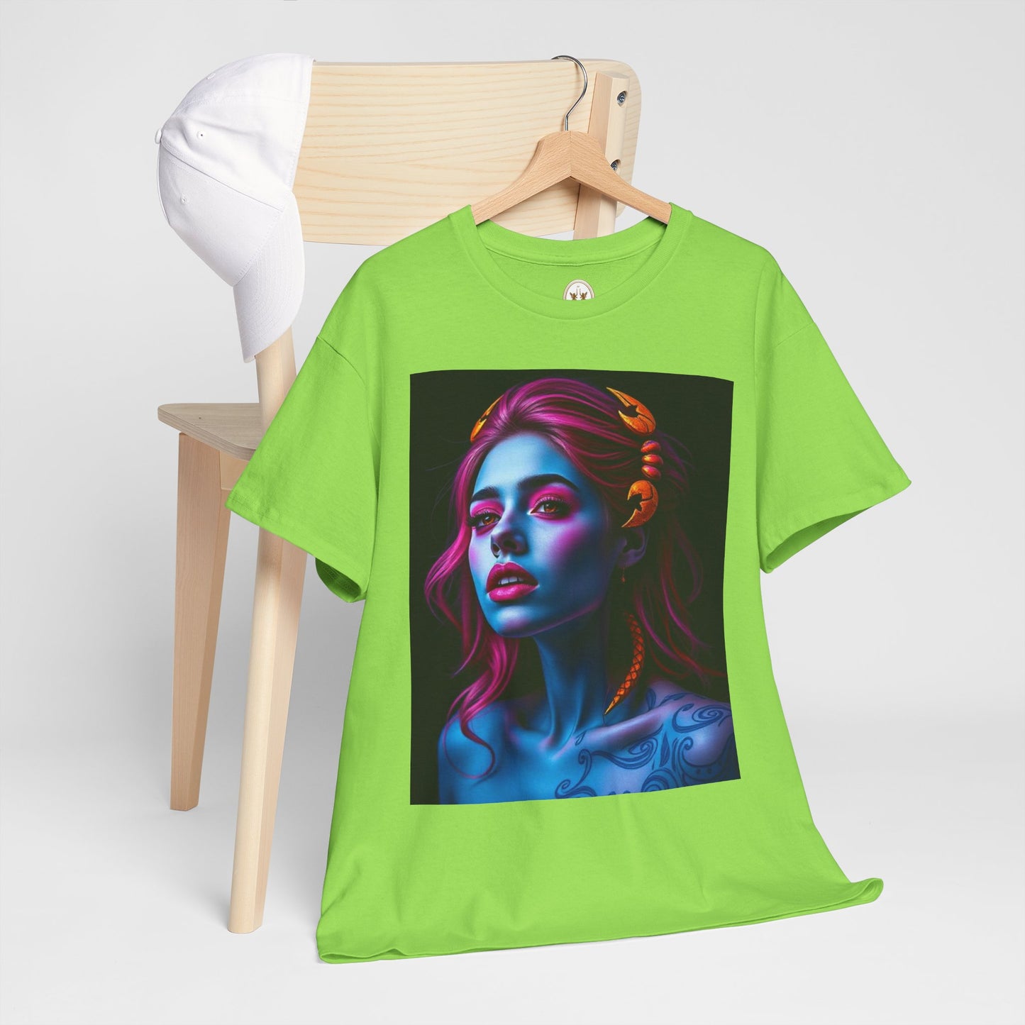 Unisex Heavy Cotton T-Shirt, Scorpio, Zodiac, Sexy Art