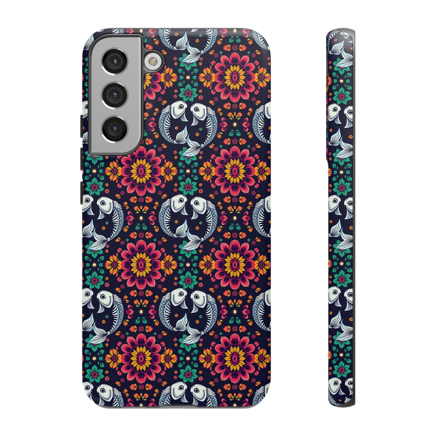 Tough Cases, Pisces, Zodiac v4, Flower Pattern