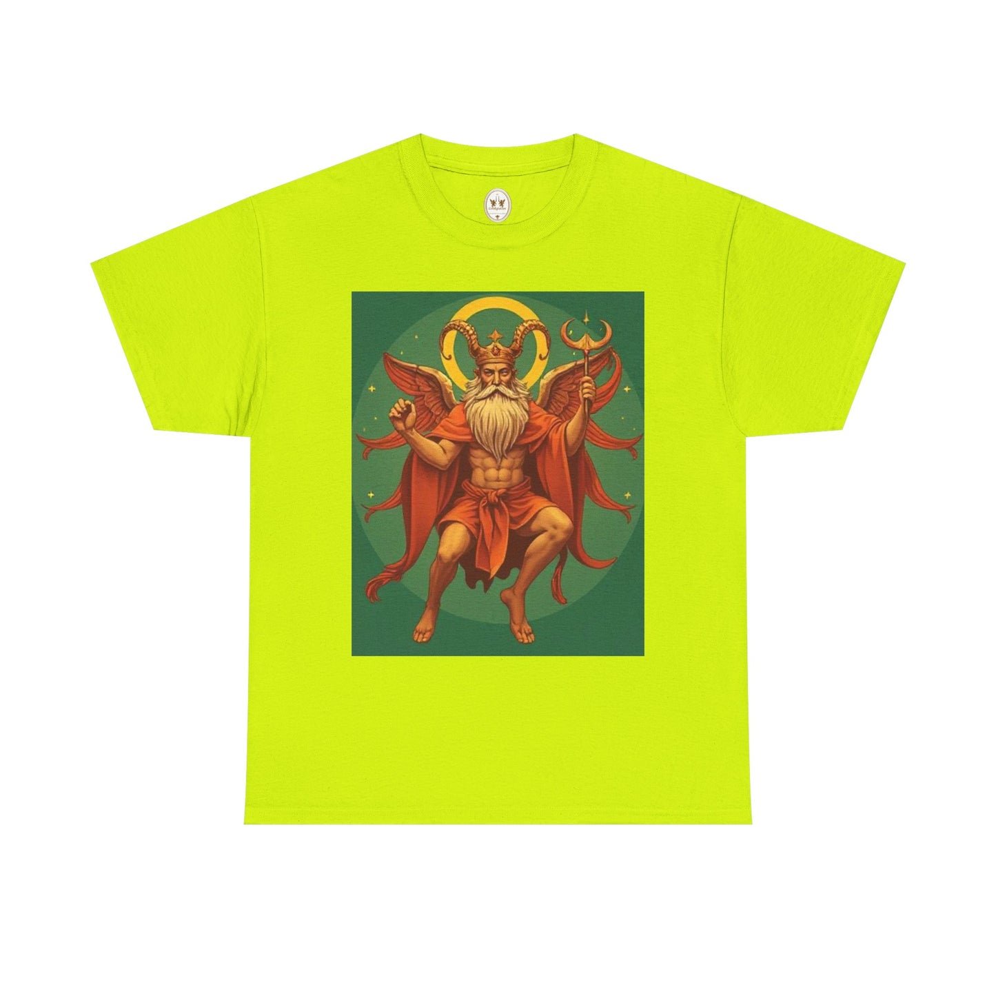 Unisex Heavy Cotton T-Shirt, Aries God 1v, Zodiac Design