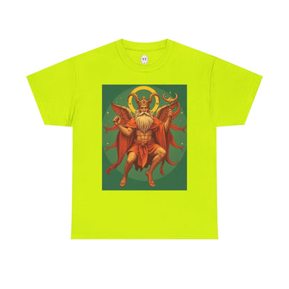 Unisex Heavy Cotton T-Shirt, Aries God 1v, Zodiac Design