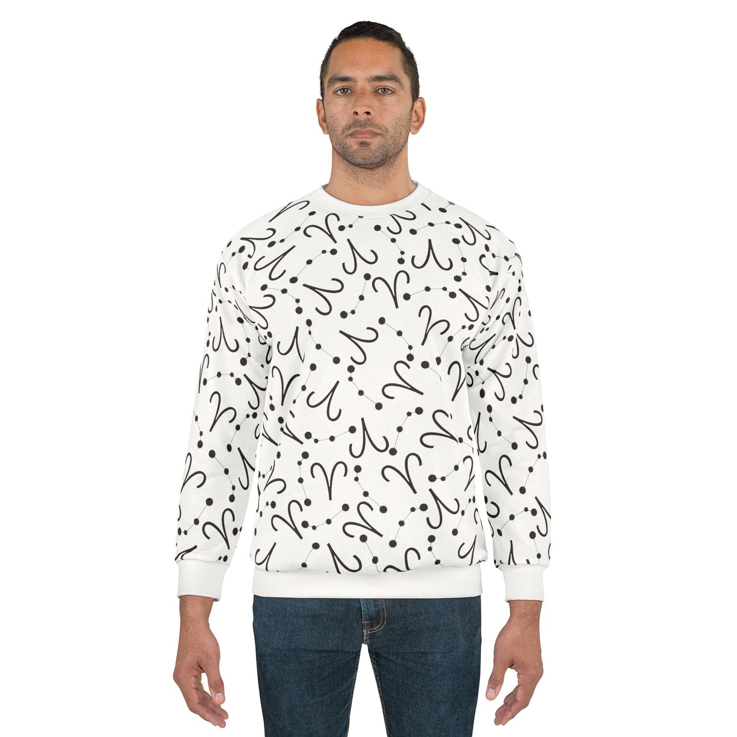 Zodiac AOP Unisex Sweatshirt Aries Zodiac Sign