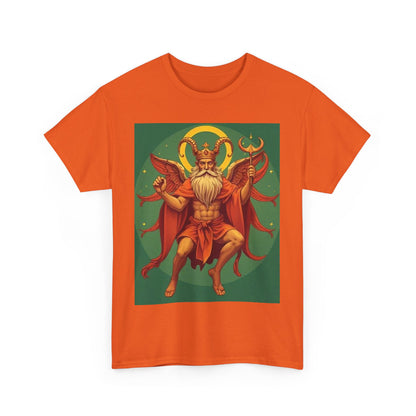 Unisex Heavy Cotton T-Shirt, Aries God, Zodiac Design