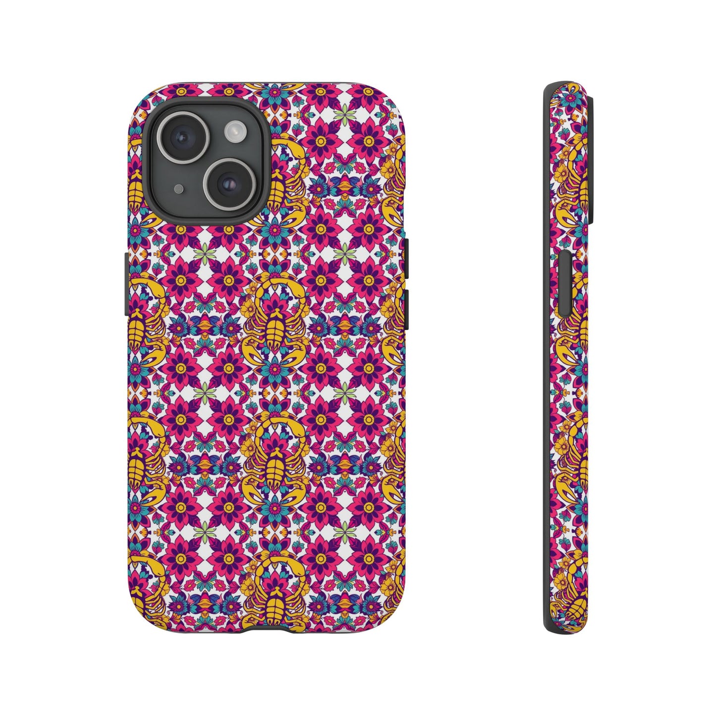 Tough Cases, Scorpio, Zodiac v2, Flower Pattern