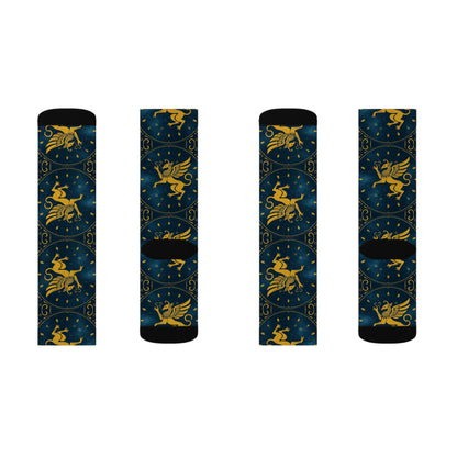 Sublimation Socks, Virgo, Zodiac Pattern