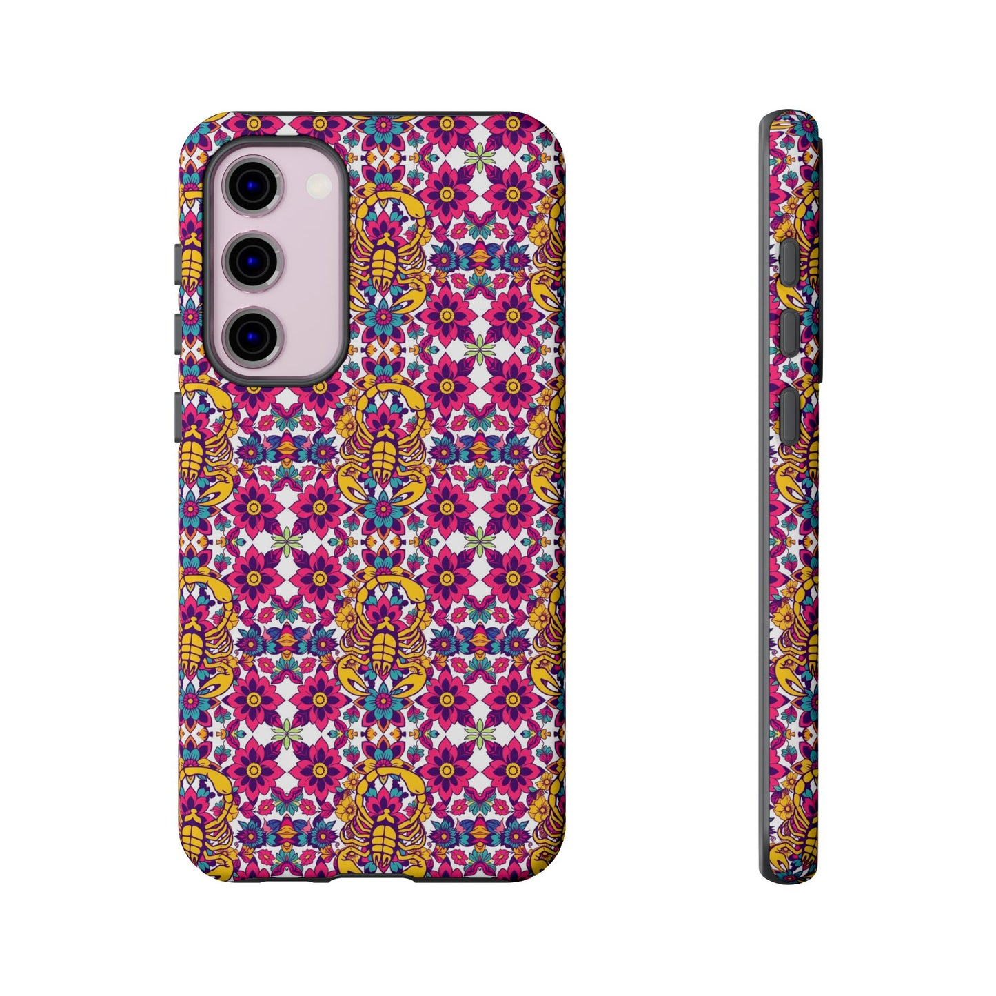 Tough Cases, Scorpio, Zodiac v2, Flower Pattern